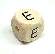 Buchstaben-Holzwürfel 10mm E